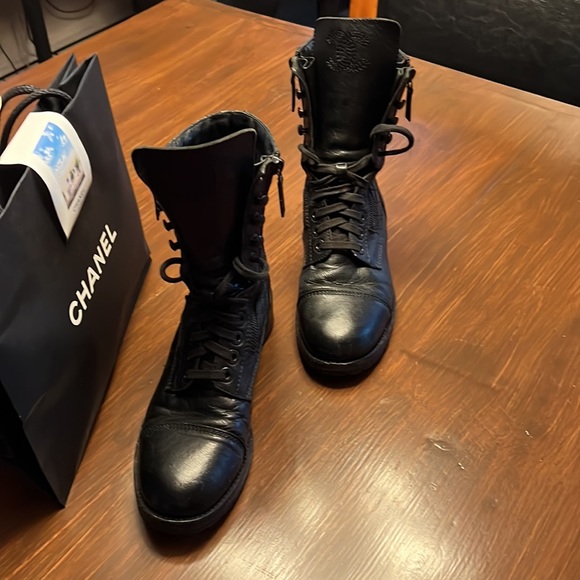 Chanel Black Combat Boots - Picture 7 of 17